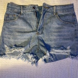 SHEIN ripped Jean shorts